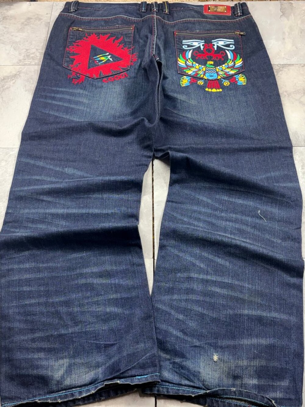 COOGI Eagle Embroidered Baggy Jeans 44x35 Y2K